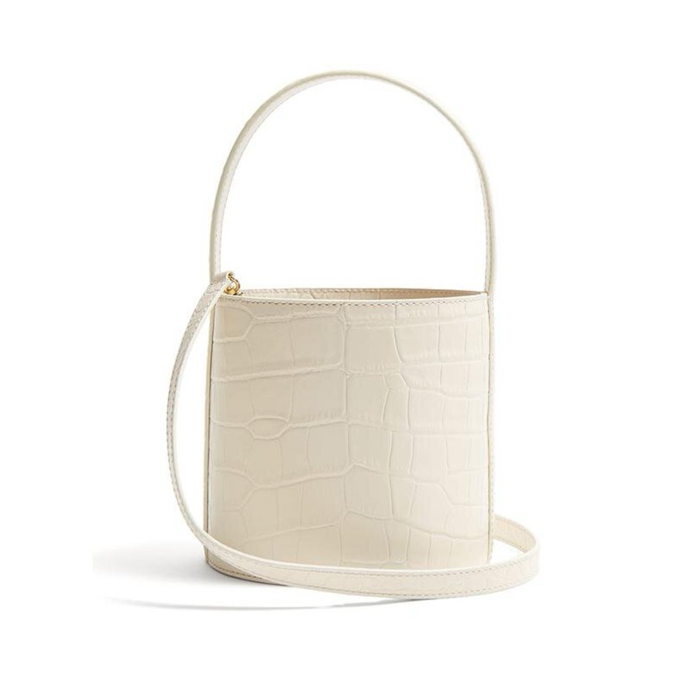 Staud Embossed Leather Bucket Bag